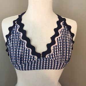 gingham print bikini top